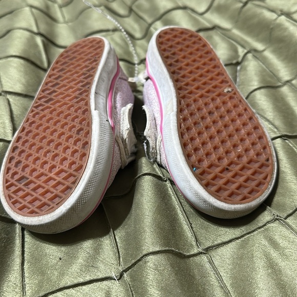 Vans Sparkly Pink Kids Slip-On Shoes - Picture 4 of 6
